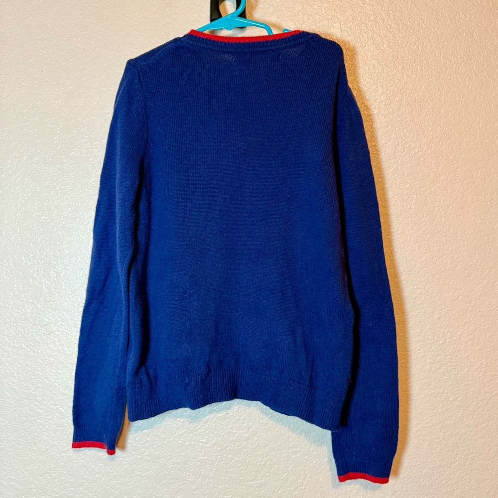 Mini Boden Christmas Elf Guinea Pig Sweater Navy Blue Size 8-9 Years - Picture 6 of 9